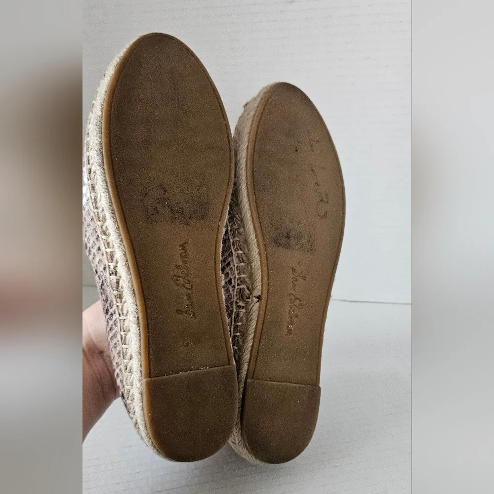 Sam‎ Edelman snake skin pattern espadrilles size 6.5